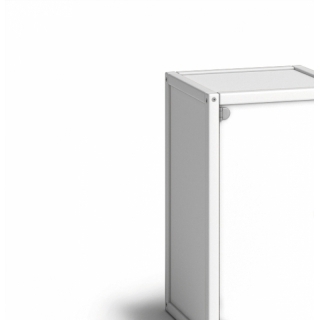 Flötotto Container mit Tür, H148 B45 T60 - weiss-weiss