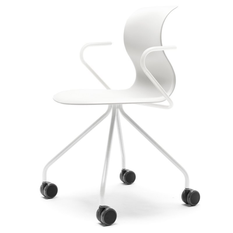 Flötotto PRO CHAIR X-Gestell mit Rollen - Armlehnen_schneeweiss