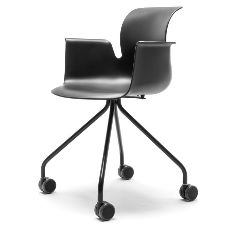Flötotto PRO ARMCHAIR X-Gestell mit Rollen - Graphitschwarz