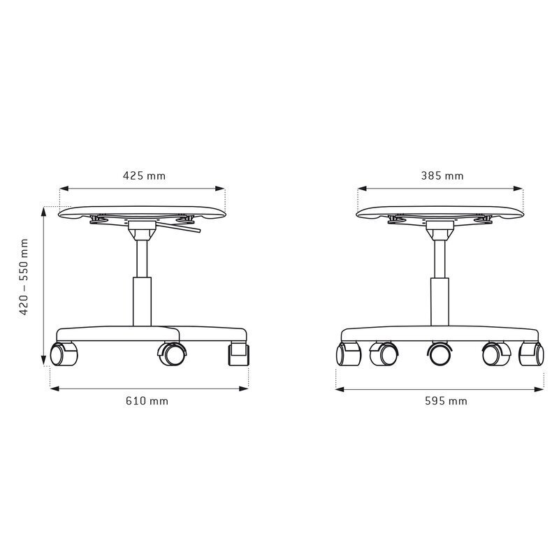 Flötotto PRO STOOL Drehhocker