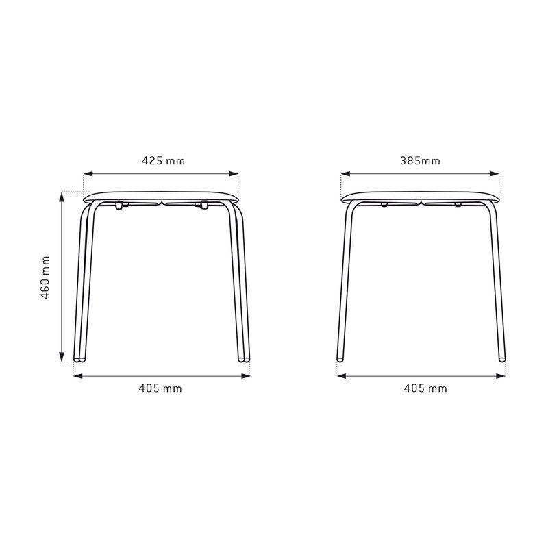 Flötotto PRO STOOL Vierbeingestell Niedrig