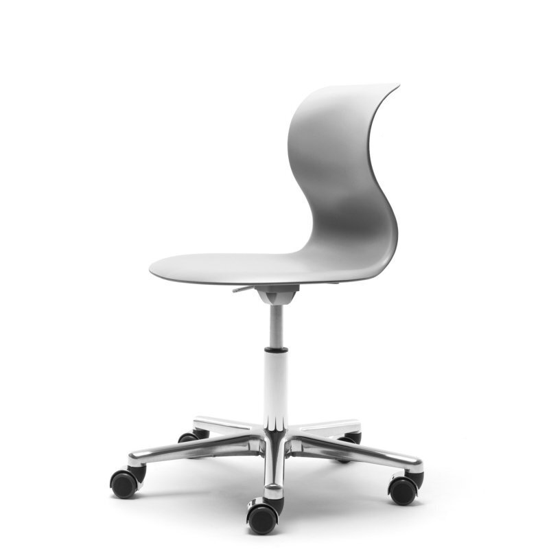 Flötotto PRO CHAIR Drehstuhl, Grösse 5 - Granitgrau - aluminium-poliert