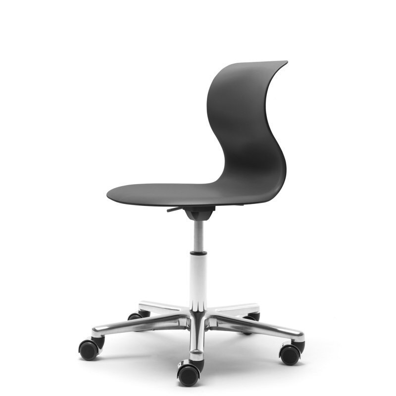 Flötotto PRO CHAIR Drehstuhl, Grösse 5 - Graphitschwarz-aluminium-poliert