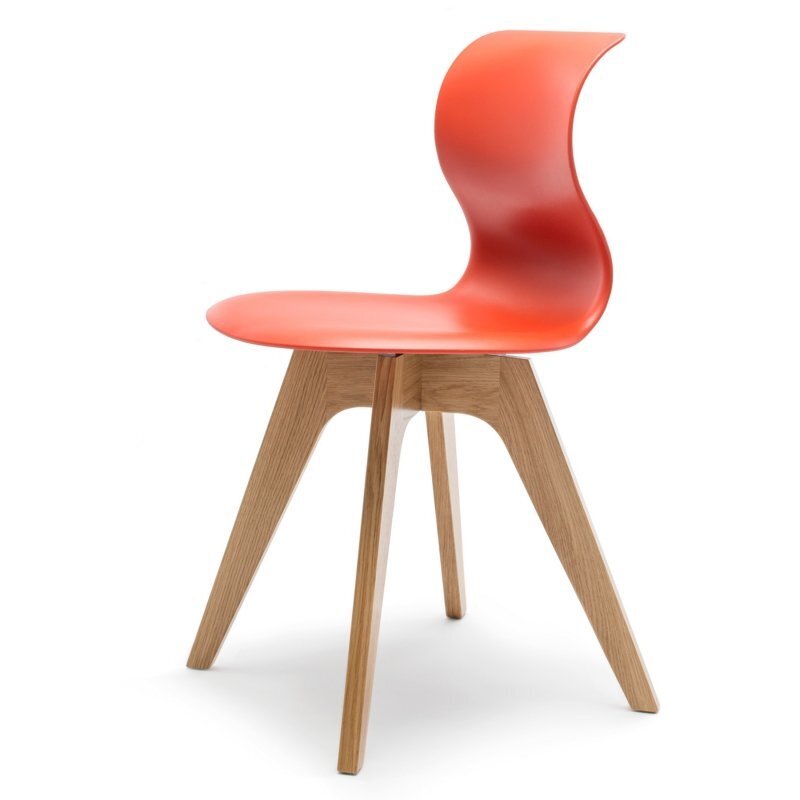 Flötotto PRO CHAIR Viersternholzgestell, Grösse 6 - Korallrot