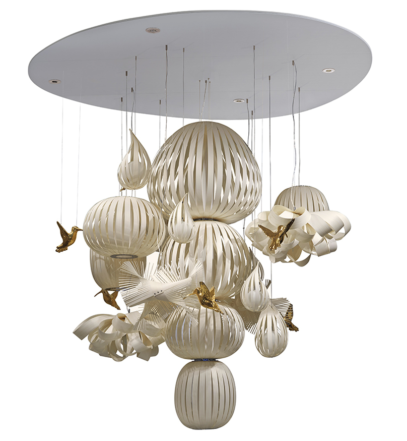 LZF Pendelleuchte Candelabro - American White Wood