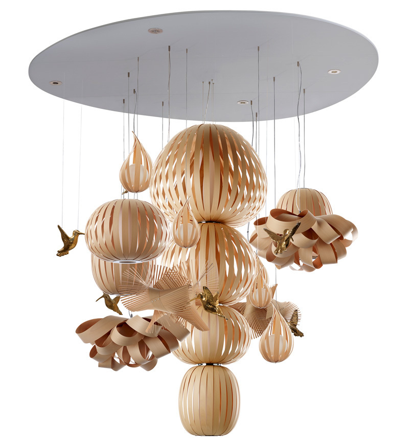 LZF Pendelleuchte Candelabro - Buche
