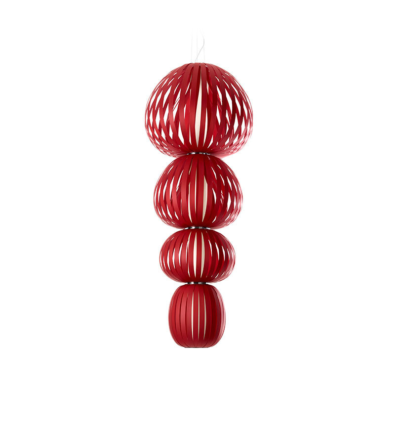 LZF Pendelleuchte Totem - 4 - Rot