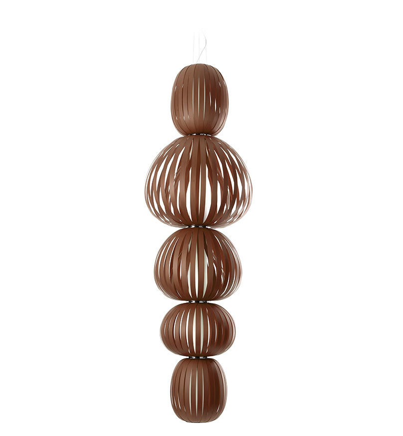 LZF Pendelleuchte Totem - 5 - Schokobraun