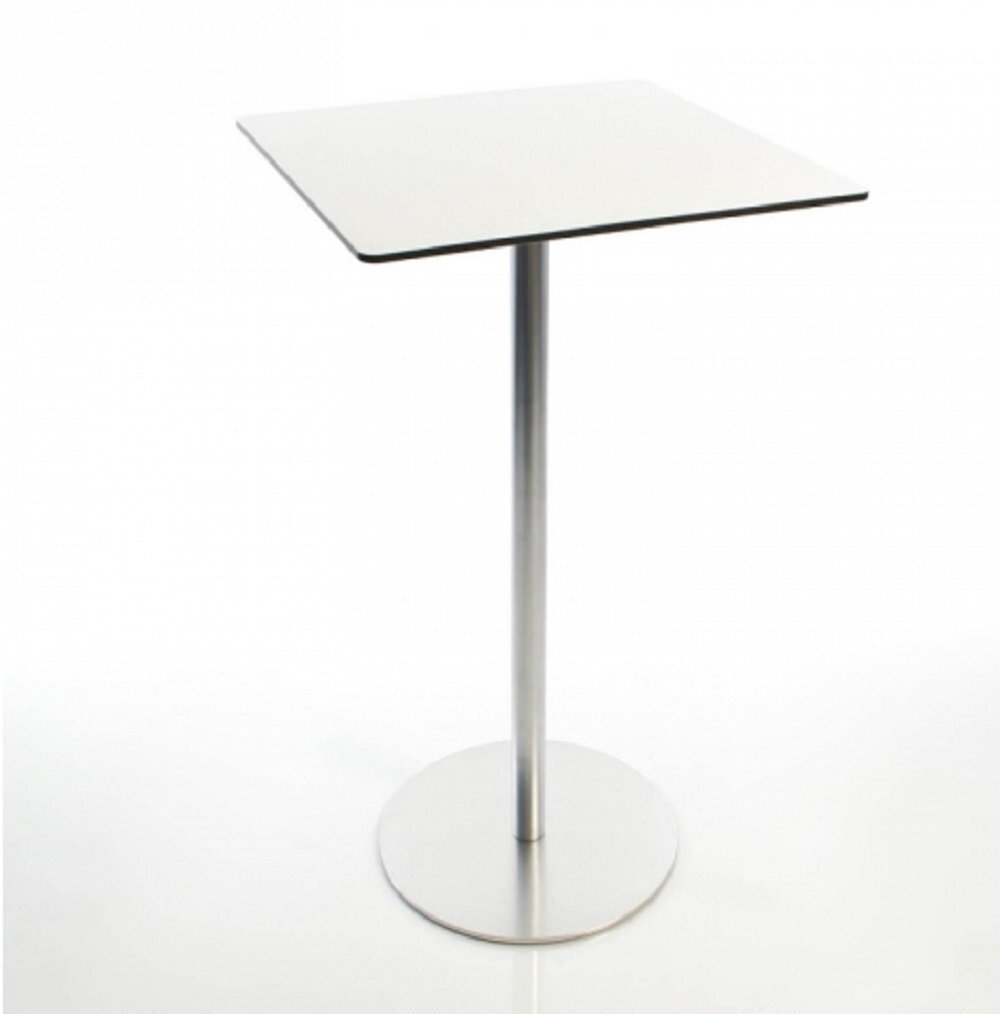Lapalma Brio Fix 110 Tisch - 60 x 60 cm - HPL Weiß - Edelstahl