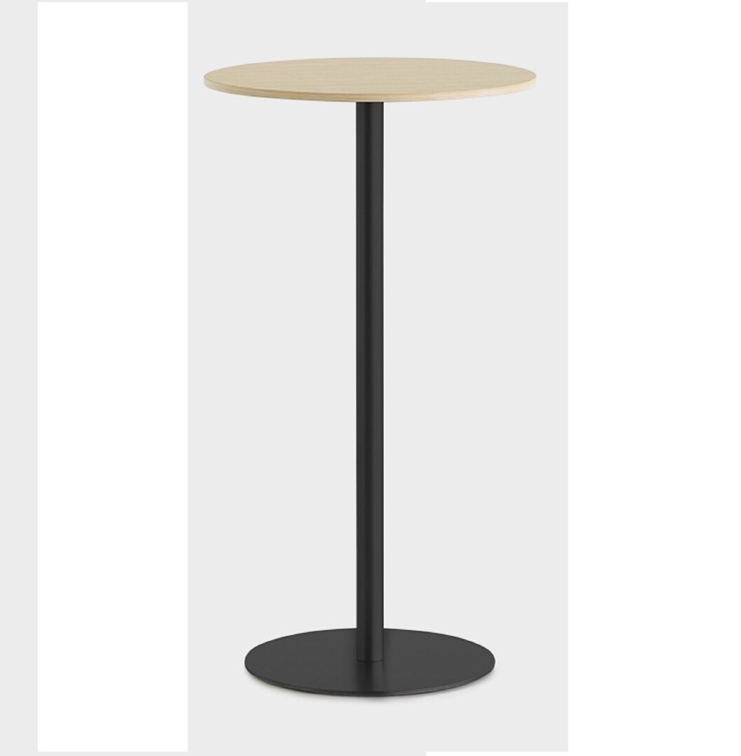 Lapalma Brio Fix 110 Tisch - Ø 60 cm - Eiche Gebleicht - Schwarz Lackiert