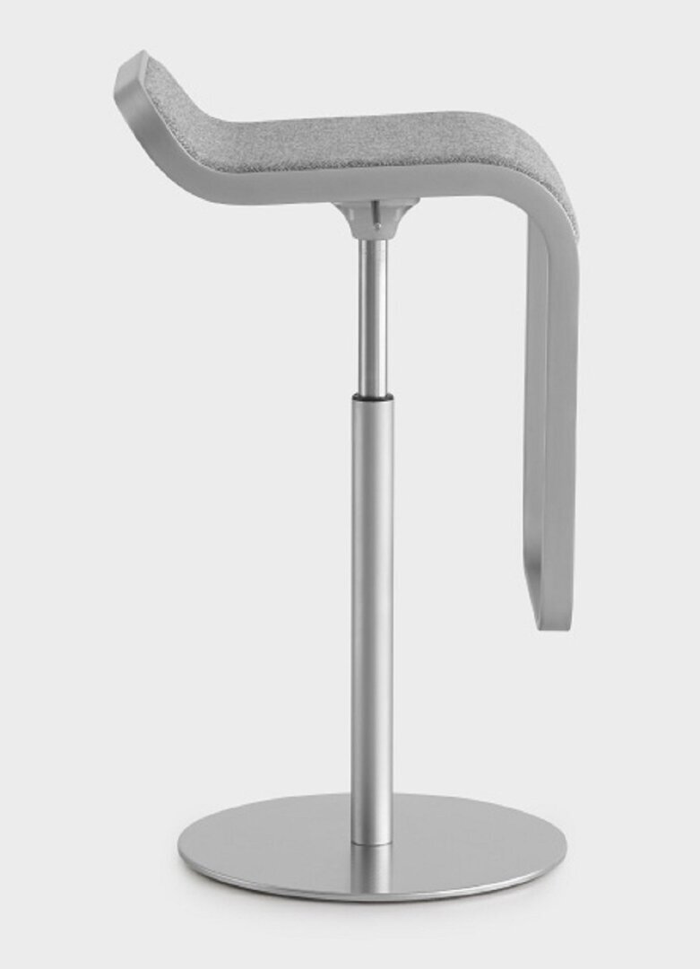 Lapalma Lem 55-67 Hocker / Barhocker - Matt Verchromt - Edelstahl