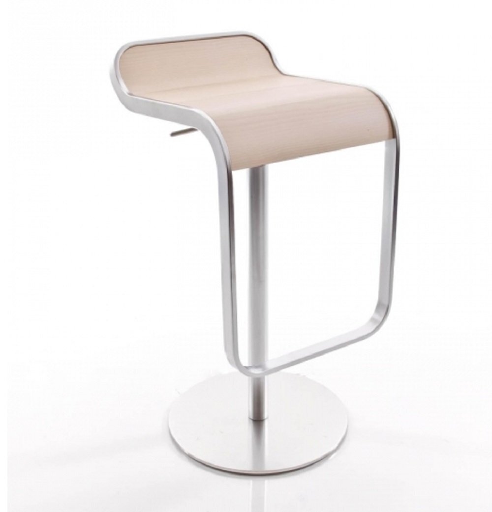 Lapalma Lem 66-79 Hocker / Barhocker - Matt Verchromt Eiche Gebleicht