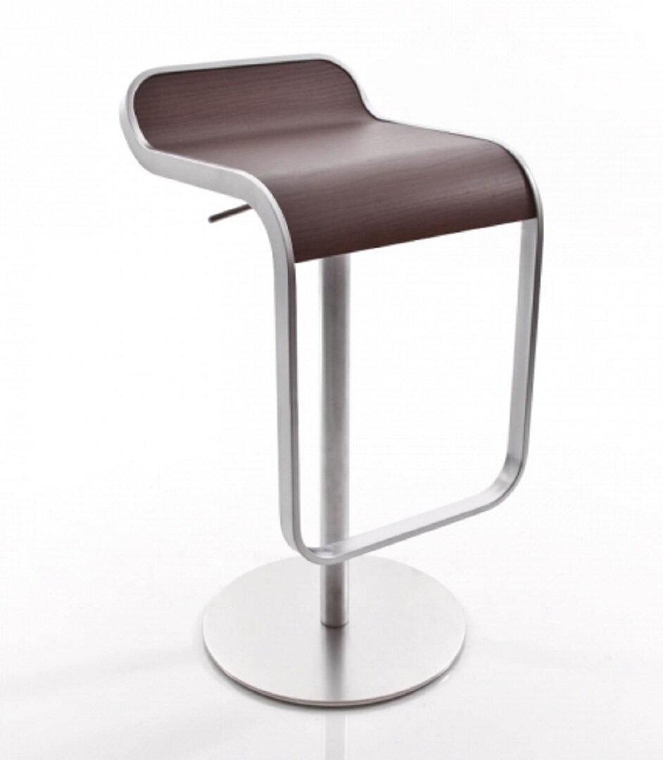Lapalma Lem 66-79 Hocker / Barhocker - Matt Verchromt Eiche Dunkel Nussbaum Gebeizt