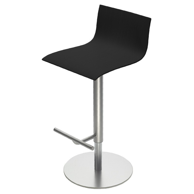 Lapalma Thin Hocker - Edelstahl - Schwarz Offenporig