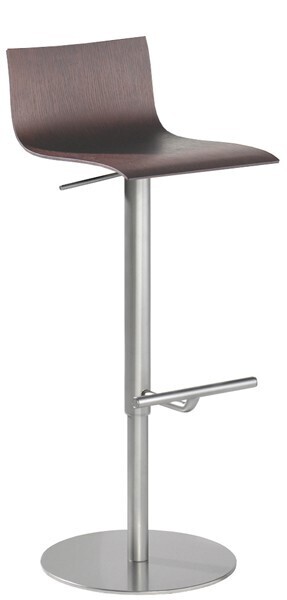 Lapalma Thin Hocker - Edelstahl - Eiche dunkel Nussbaum
