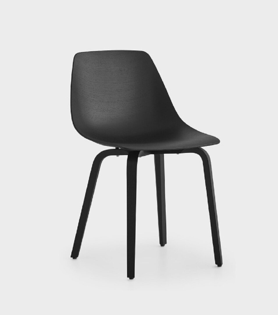 Lapalma Miunn Stuhl Holz - Baydur® Schwarz - Schwarz Offenporig