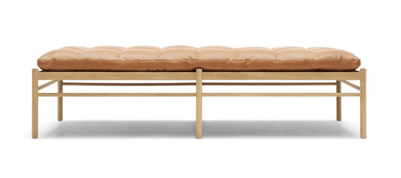 Carl Hansen & Søn OW150 Daybed mit Lederbezug - Eiche geseift - Leder Sif 95 - braun