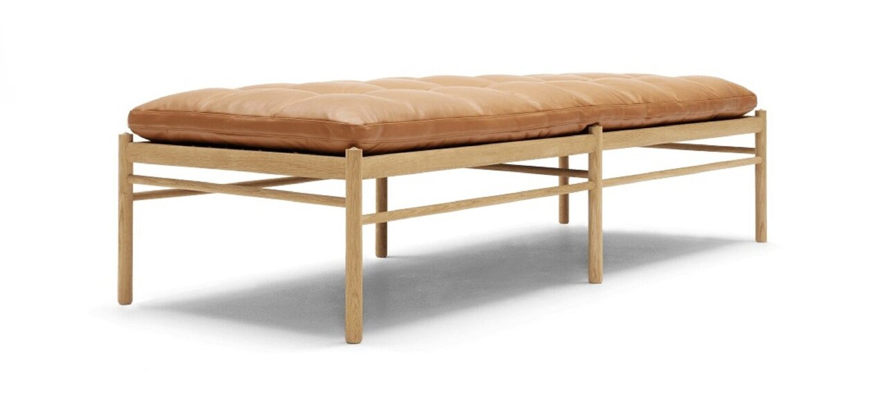 Carl Hansen & Søn OW150 Daybed mit Lederbezug - Eiche geseift - Leder Sif 95 - braun