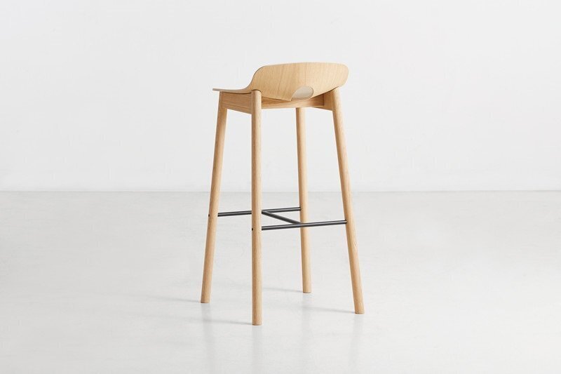 Woud Mono bar stool - Oak