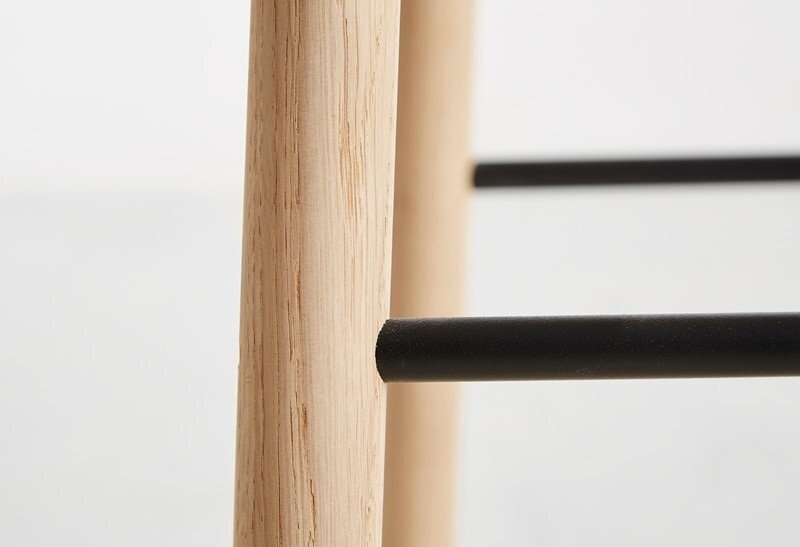 Woud Mono bar stool - Oak
