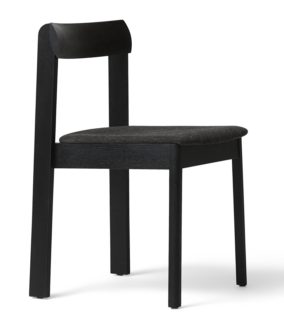 Form & Refine Blueprint Stuhl mit Sitzpolster 2er Set - Preis pro Stuhl - Eiche Schwarz Gebeizt / Lackiert