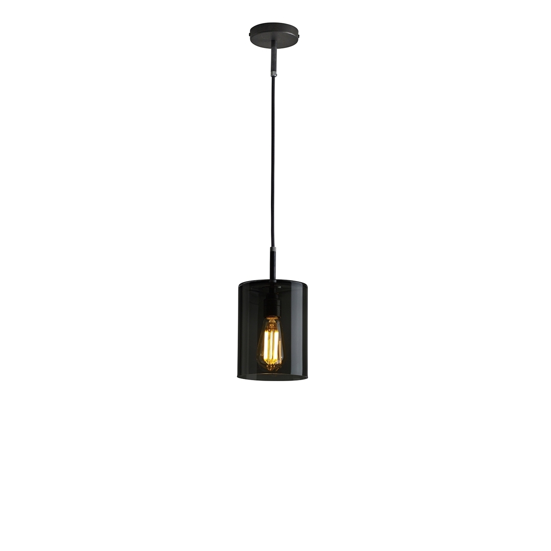 ORIGINAL BTC Brompton, Size 1 Anthracite Glass Pendant