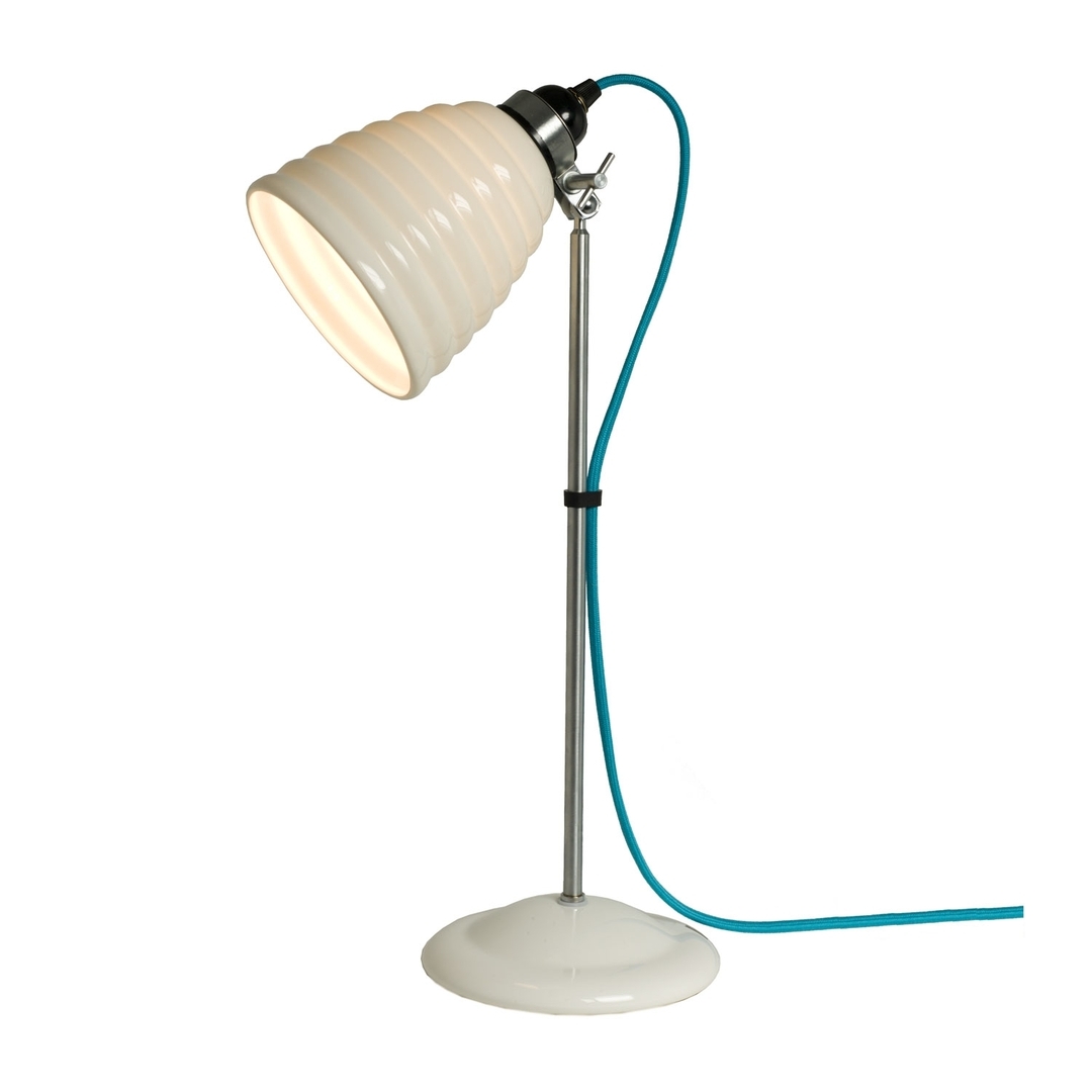 ORIGINAL BTC Hector Bibendum Table Light - Natural white with turquoise blue cable