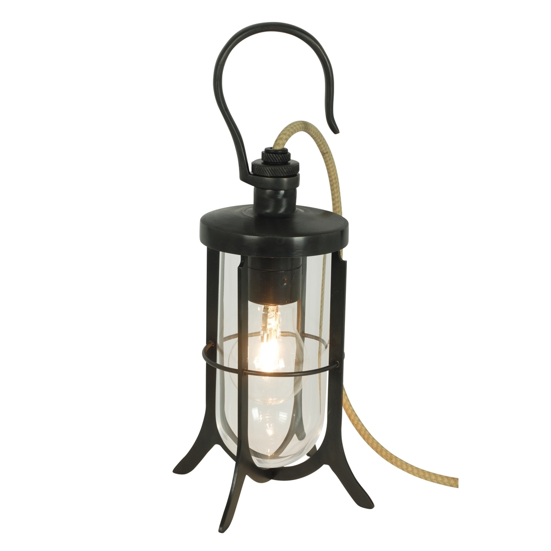 ORIGINAL BTC Ship's Hook Light - Clear Glass, Weathered Brass