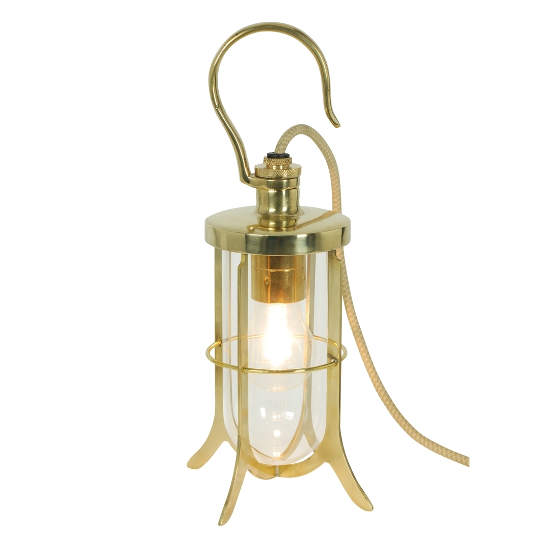 ORIGINAL BTC Ship's Hook Light - Clear Glass, Polished Brass