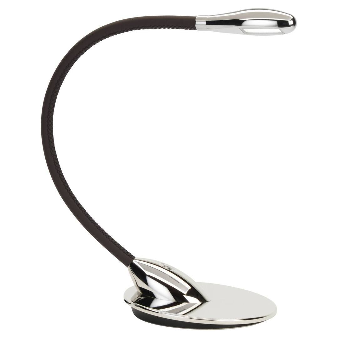 ORIGINAL BTC Cirrus Table Light - Polished Nickel, Chocolate Brown