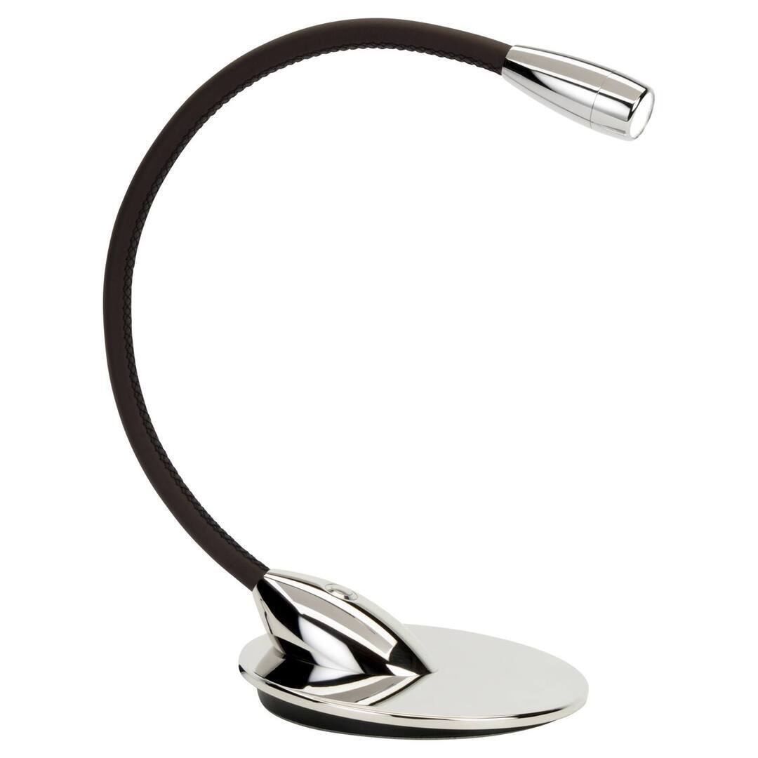 ORIGINAL BTC Jet Stream Table Light - Polished Nickel, Chocolate Brown