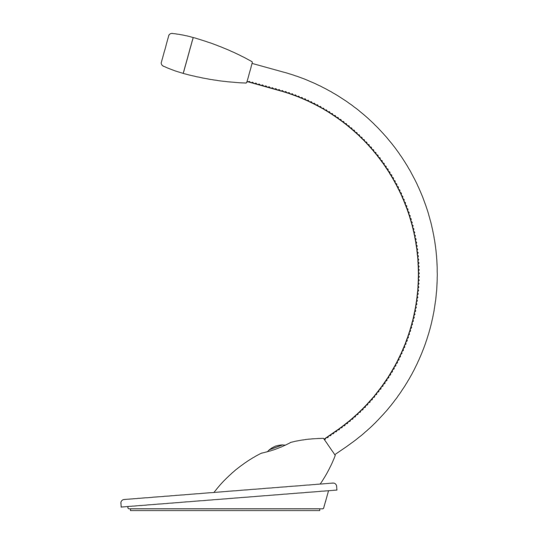 ORIGINAL BTC Jet Stream Table Light - Anodised titanium, black