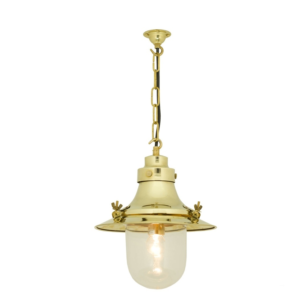 ORIGINAL BTC Ship's Small Decklight - Polished Brass, Clear Glass