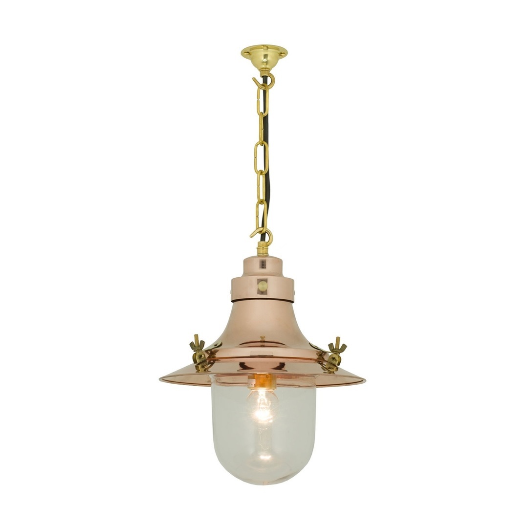 ORIGINAL BTC Ship's Small Decklight - Polished Copper, Clear Glass