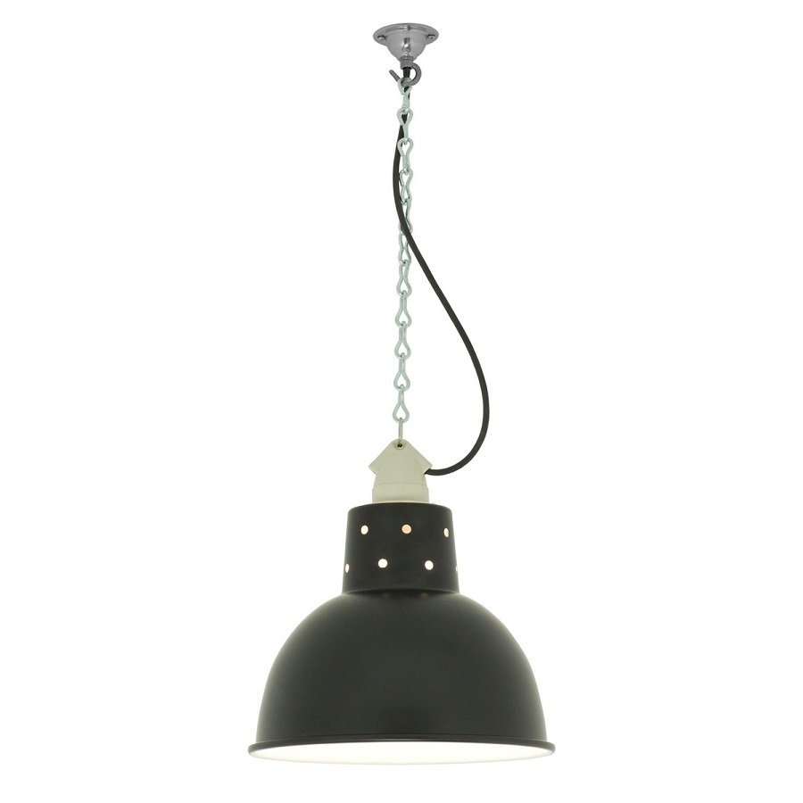 ORIGINAL BTC Spun Reflector with Suspension Lampholder - Painted Black