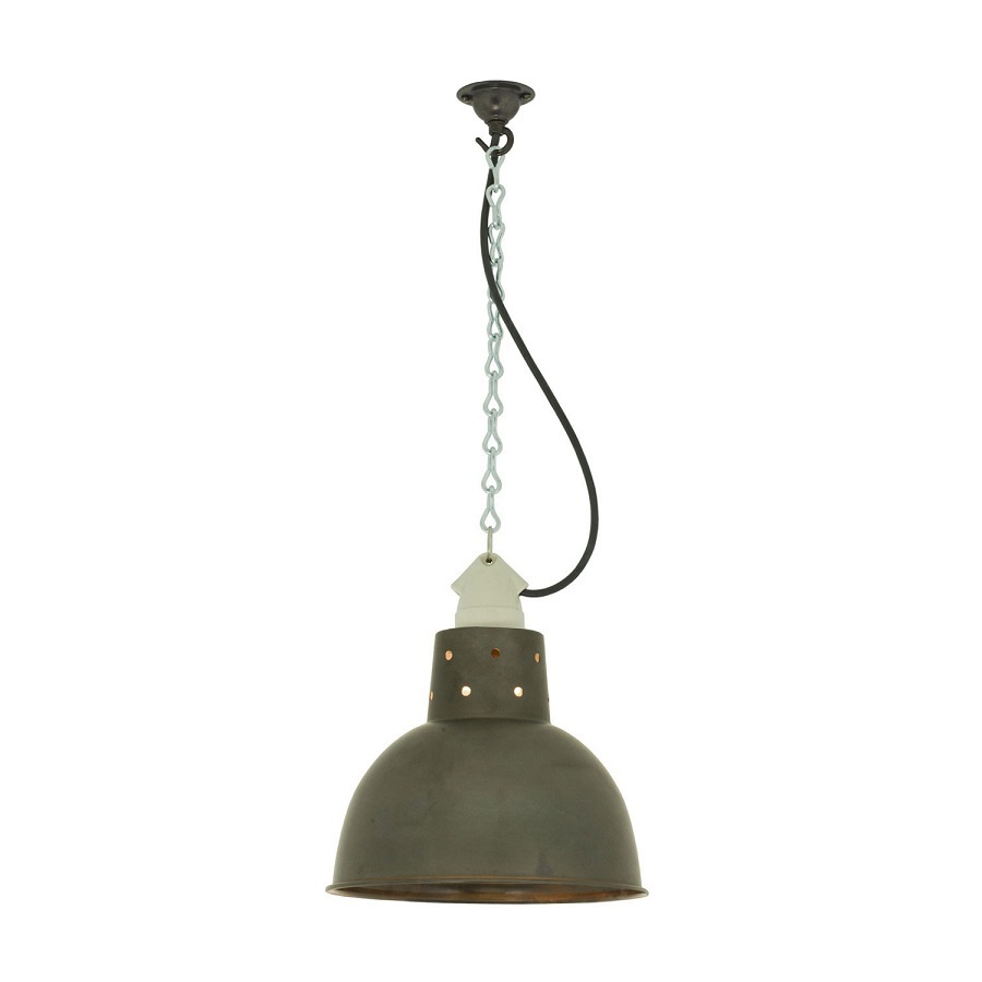 ORIGINAL BTC Spun Reflector with Suspension Lampholder - Weathered Copper/Polished Copper