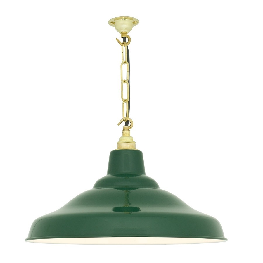 ORIGINAL BTC School Light - Green, White Interior