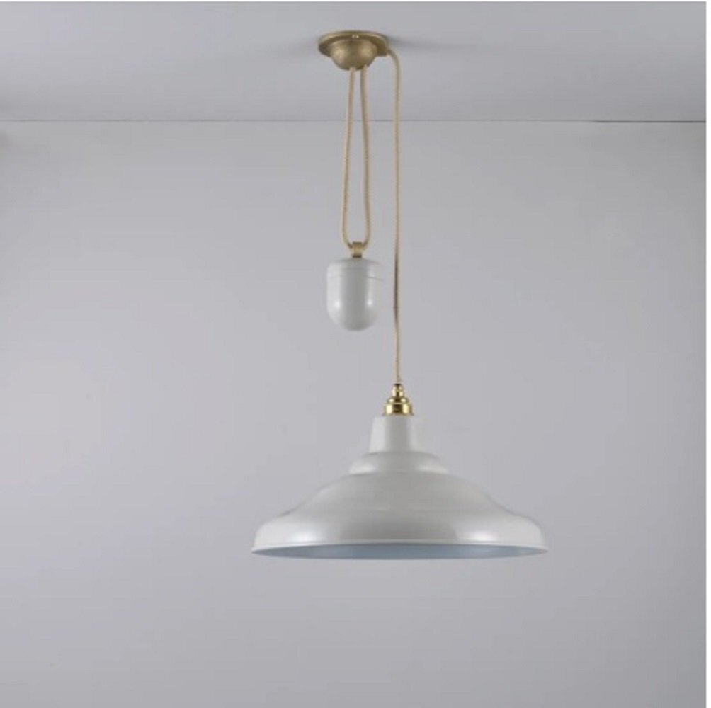 ORIGINAL BTC Rise & Fall School Light - Painted Putty Grey