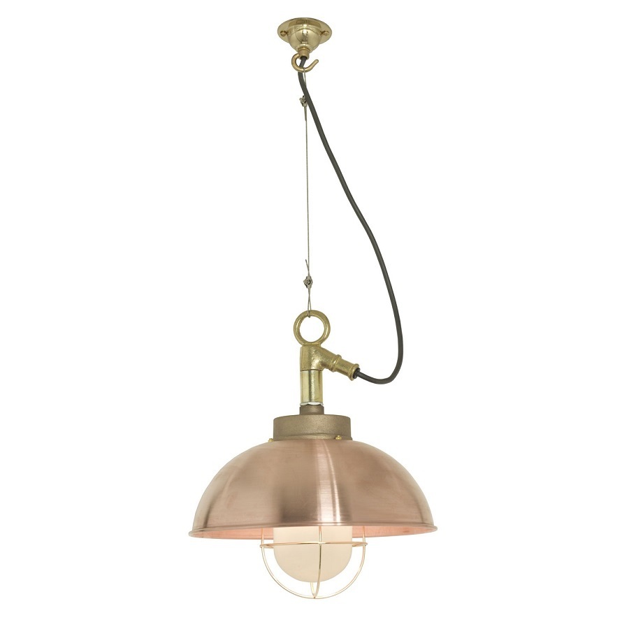 ORIGINAL BTC Shipyard Pendant Light - Copper, Frosted Glass