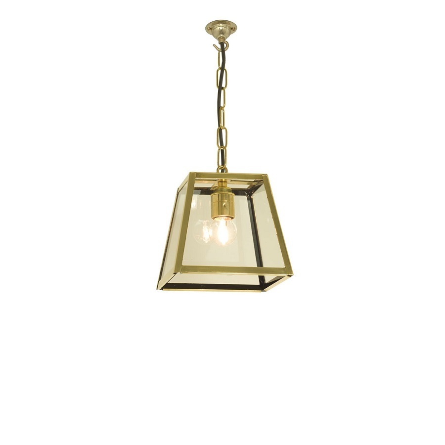 ORIGINAL BTC Quad Pendant Internally Glazed, Small, Clear - Polished brass