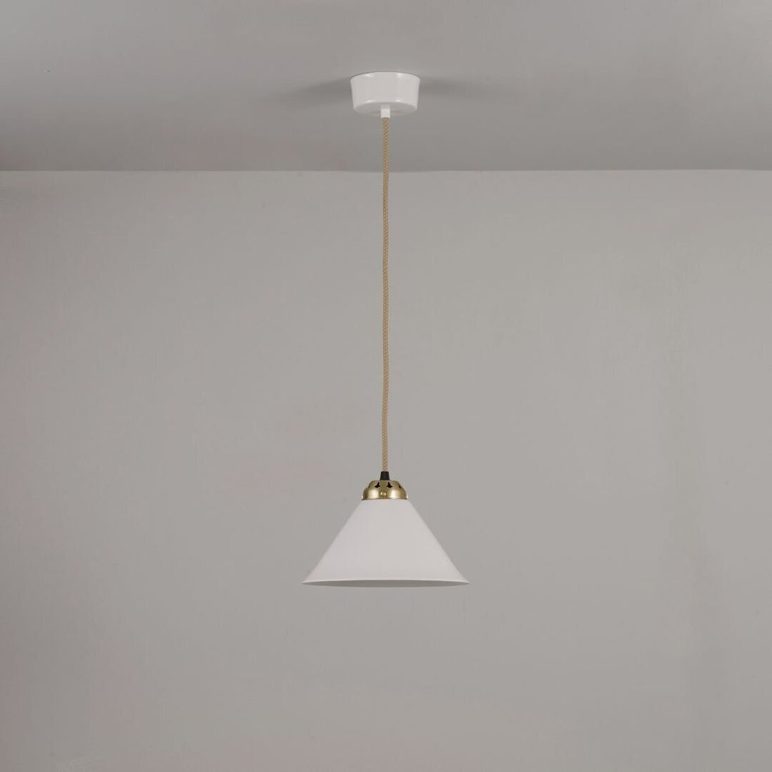 ORIGINAL BTC Cobb Small Plain Pendant Light - Pendelleuchte -  Naturfarben mit Satinmessing