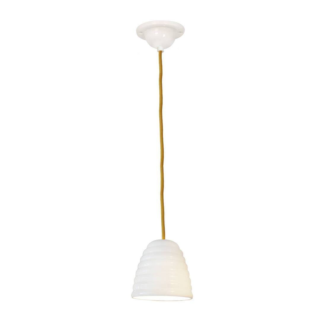 ORIGINAL BTC Hector Bibendum Size 1 Pendant Light - Natural white with yellow cable