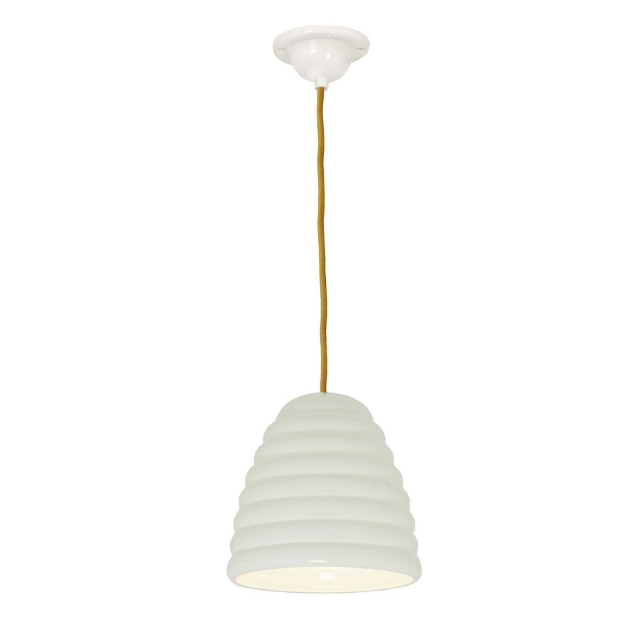 ORIGINAL BTC Hector Bibendum Size 2 Pendant Light - Natural White with Yellow Cable