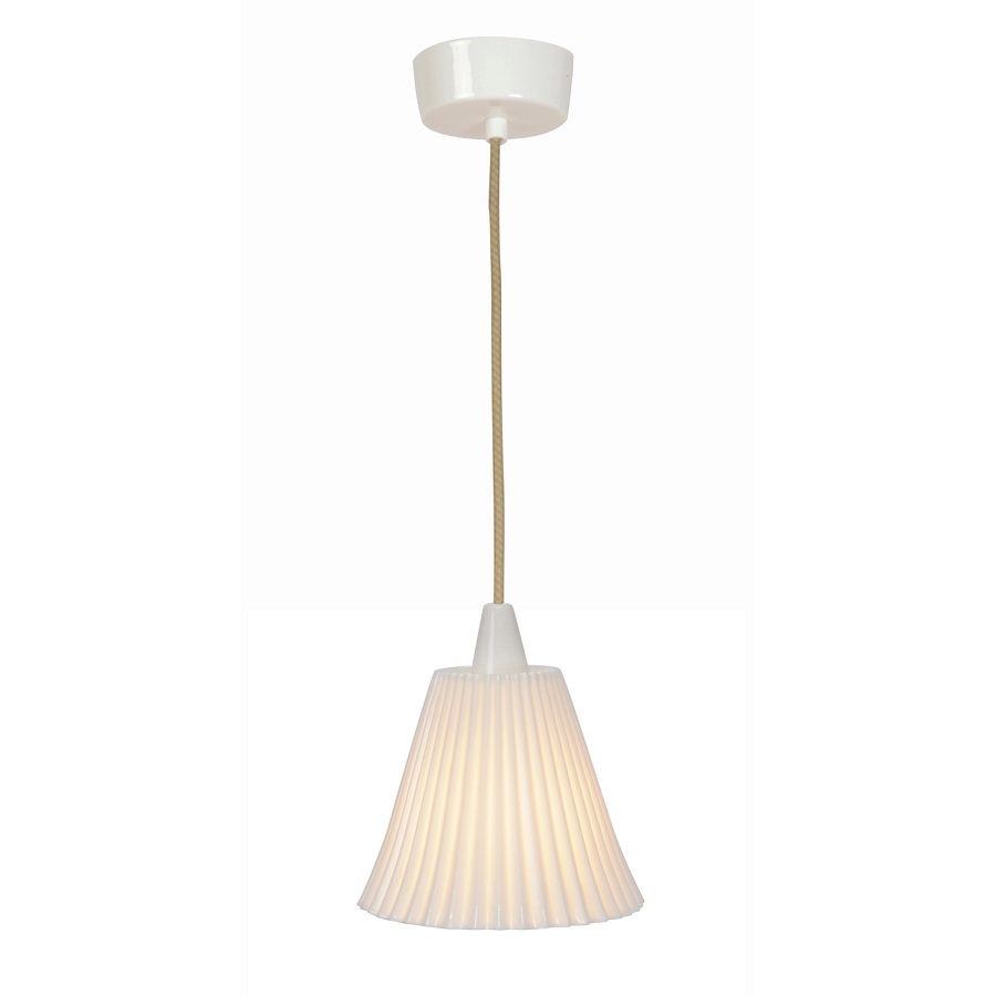 ORIGINAL BTC Hector Large Pleat Pendant Light, Natural