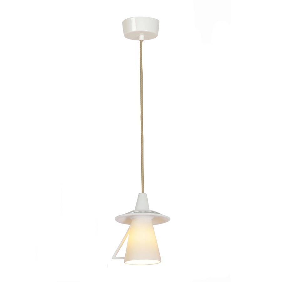 ORIGINAL BTC Teacup Pendant Light, White