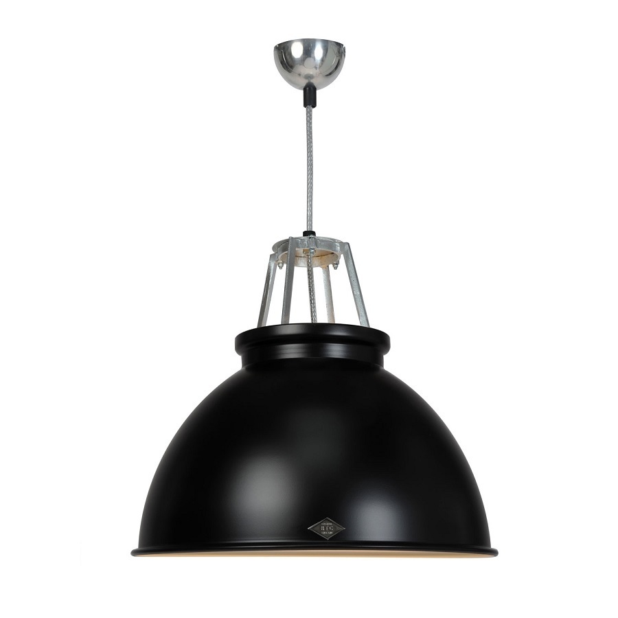 ORIGINAL BTC Titan Size 3 Pendant Light - Black with White Interior