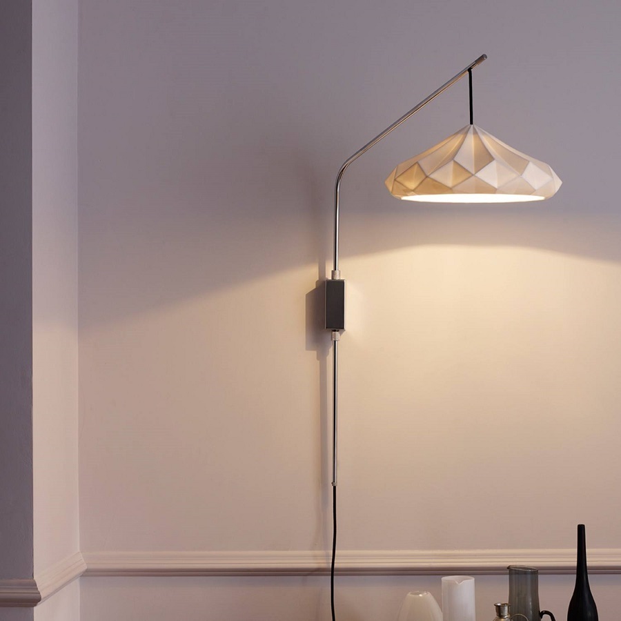 ORIGINAL BTC Hatton 4 Wall Light, Black Braided Cable