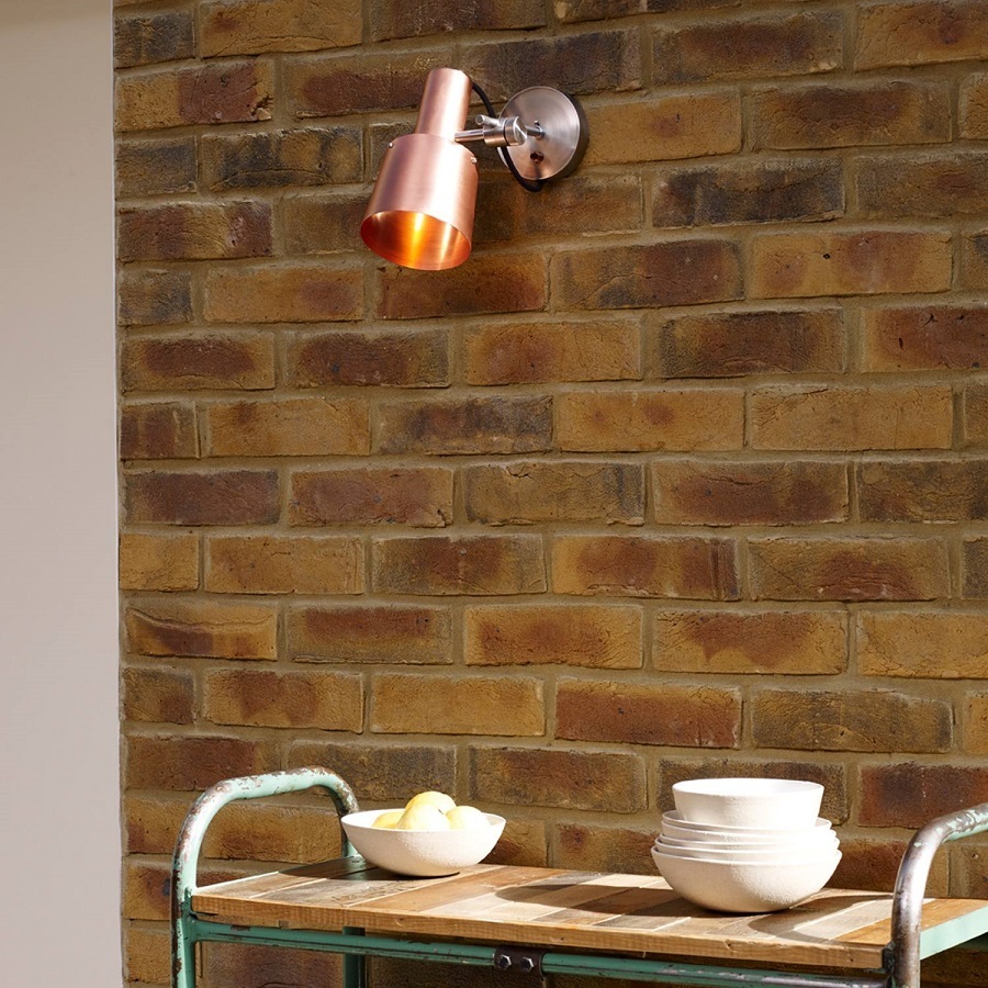 ORIGINAL BTC Chester Wall Light, Black Braided Cable