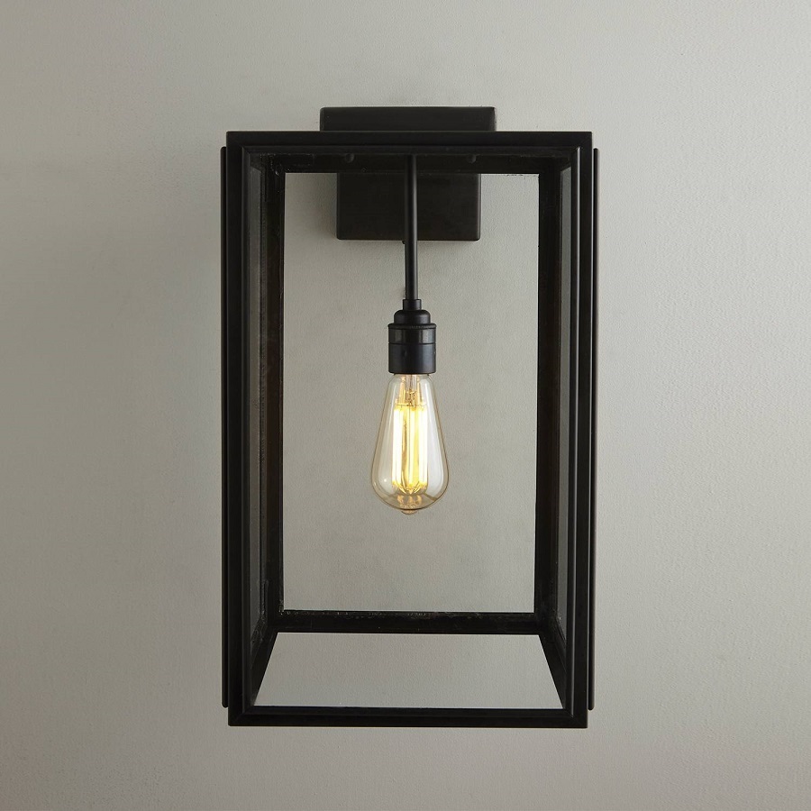 ORIGINAL BTC Portico Wall Light Weathered Brass, Clear Glass