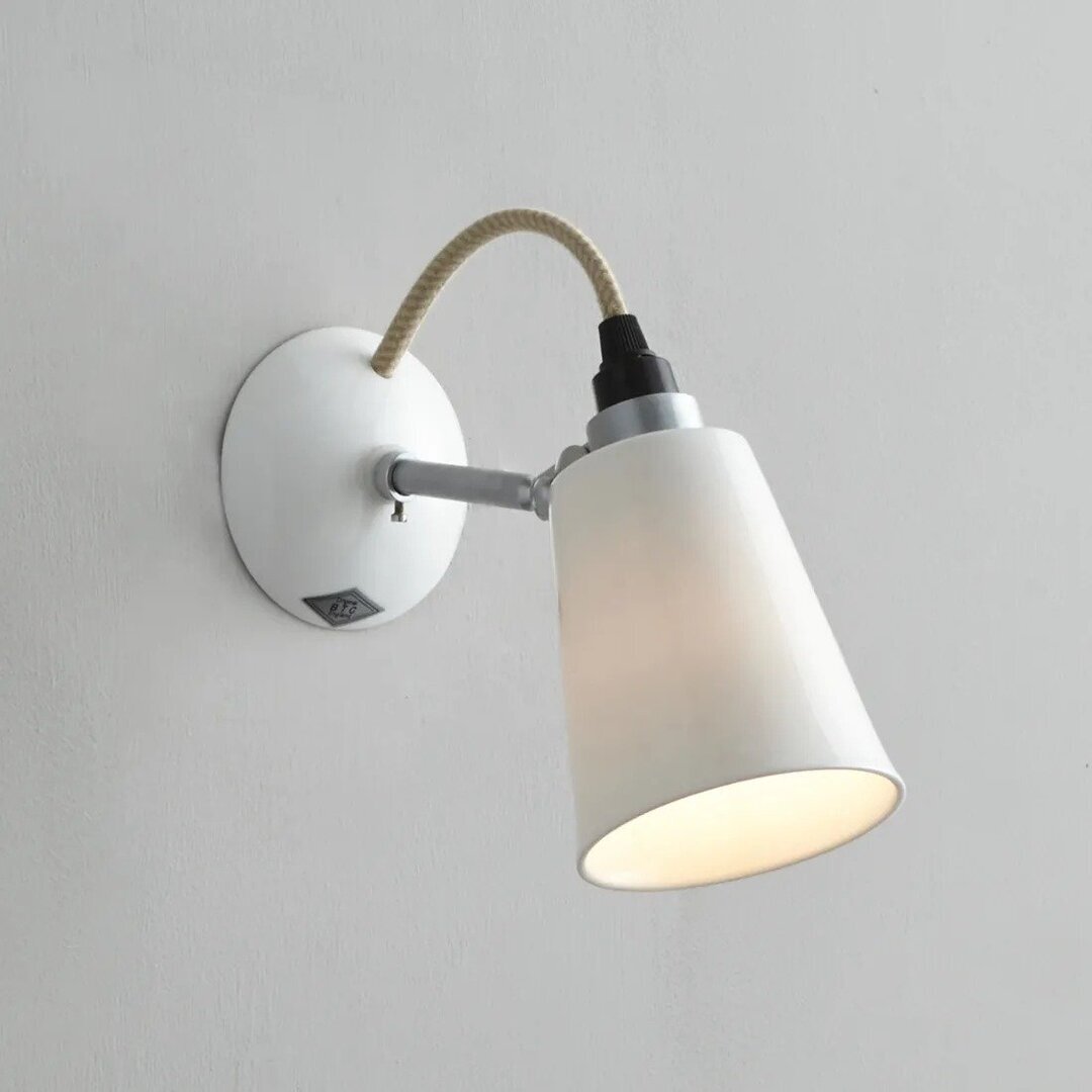 ORIGINAL BTC Hector Small Flowerpot Wall Light, Natural 